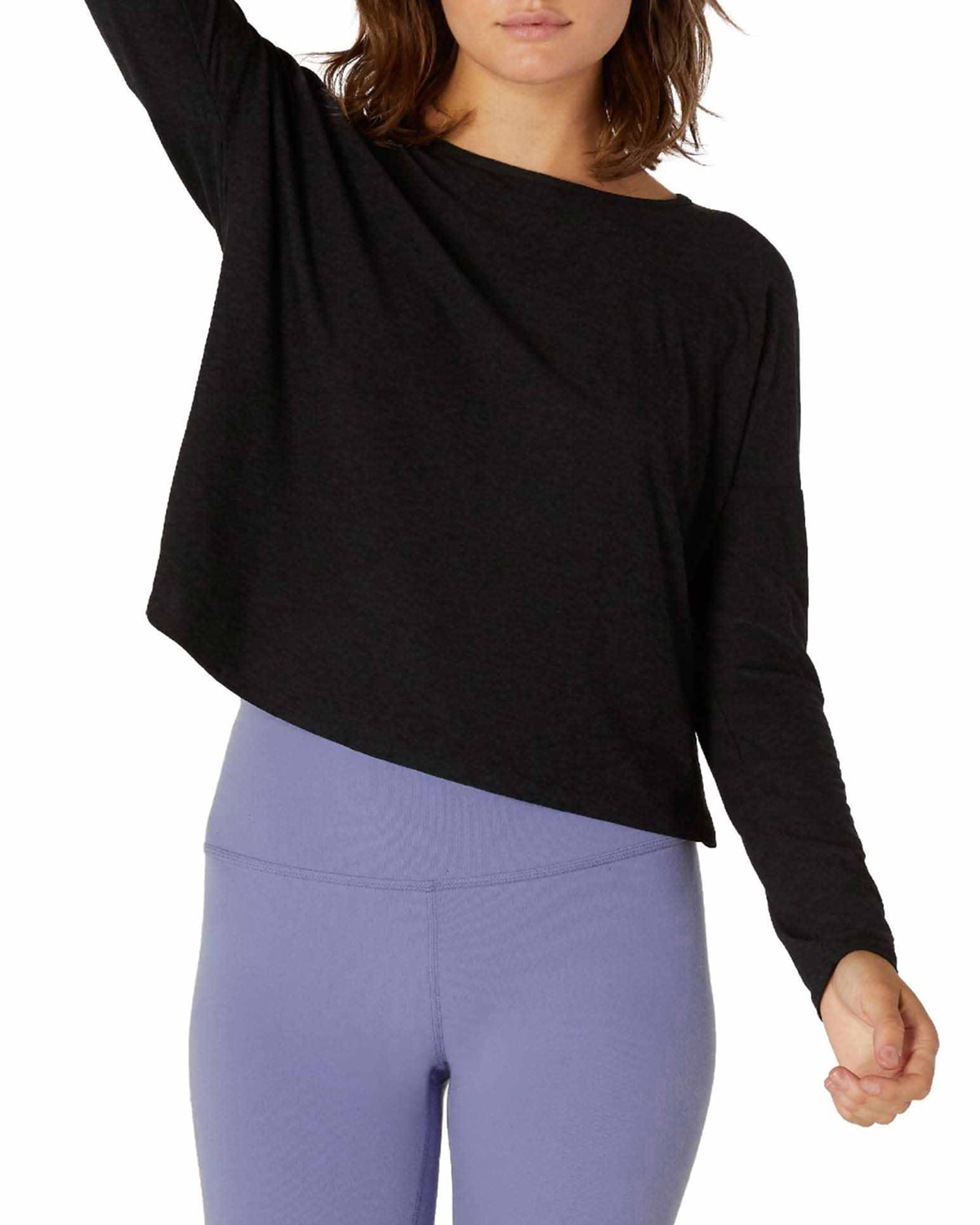Beyond Yoga Morning Light Cropped Pullover