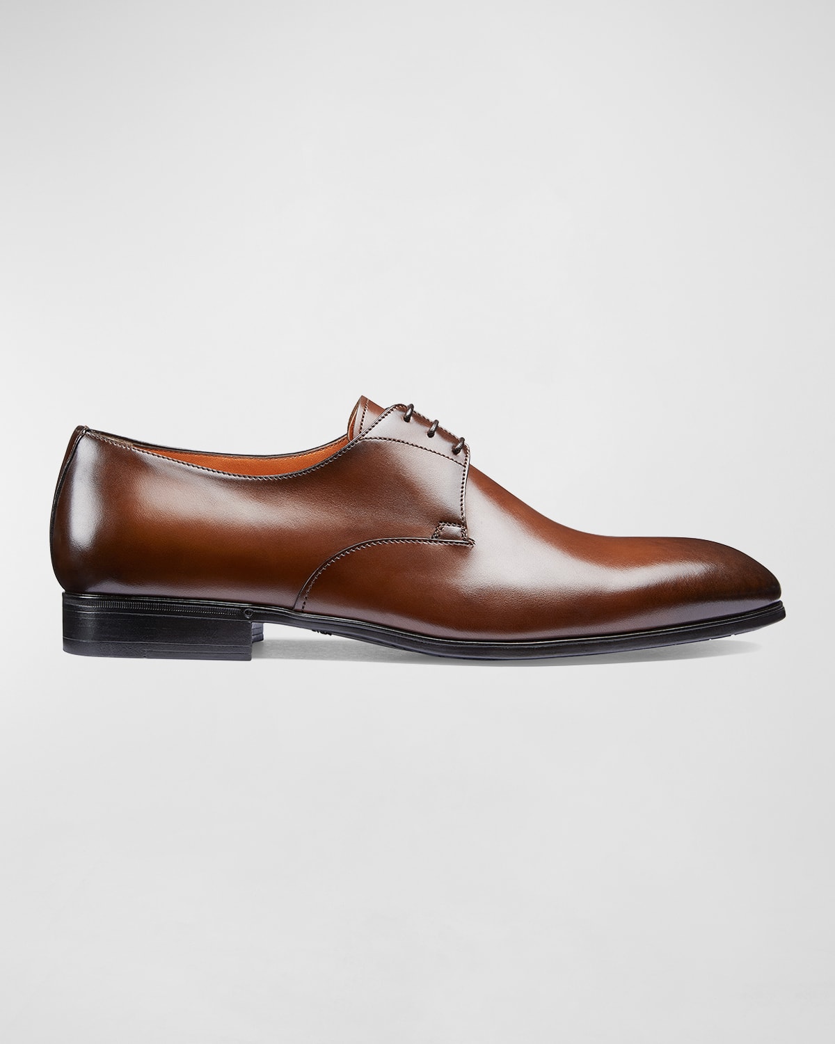 Santoni Men's Induct Burnished Leather Derby Shoes