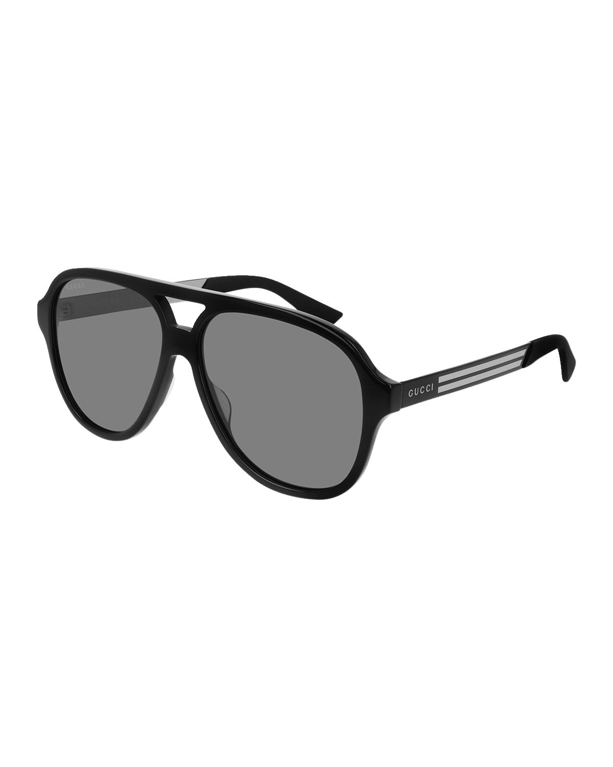 Gucci Men's Aviator Logo Sunglasses