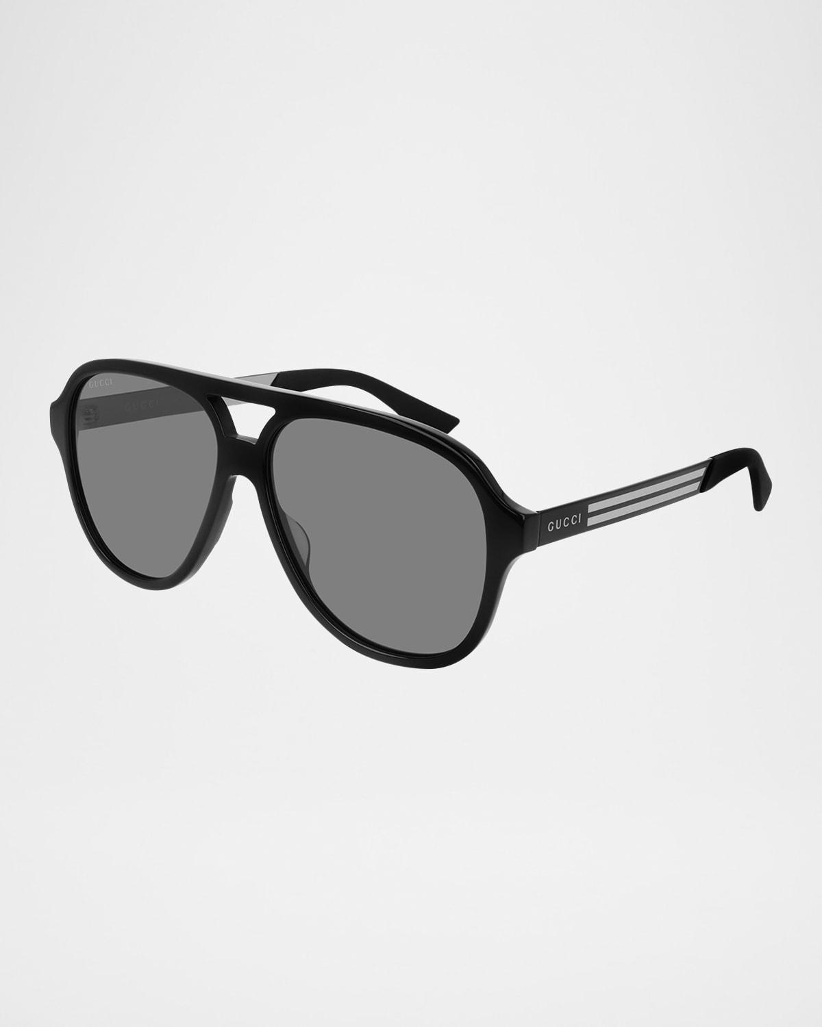 Gucci Men 's Aviator Logo Sunglasses | Thumbnail 6