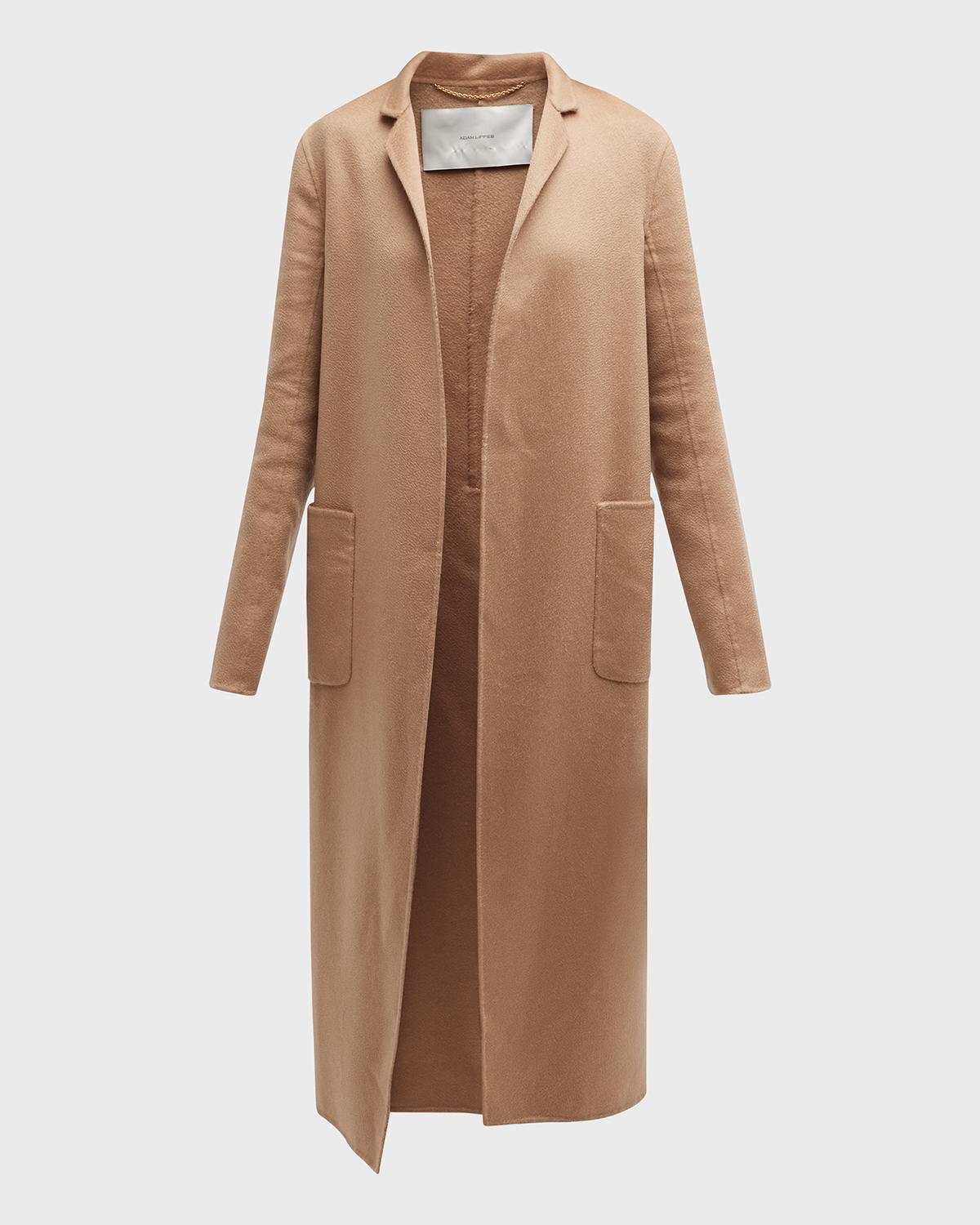 Adam Lippes Zibelline Open-Front Cashmere Midi Coat