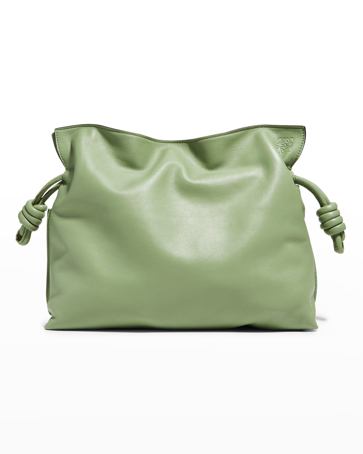 Loewe Flamenco Drawstring Knot Clutch Bag In 6424 Rosemary ModeSens