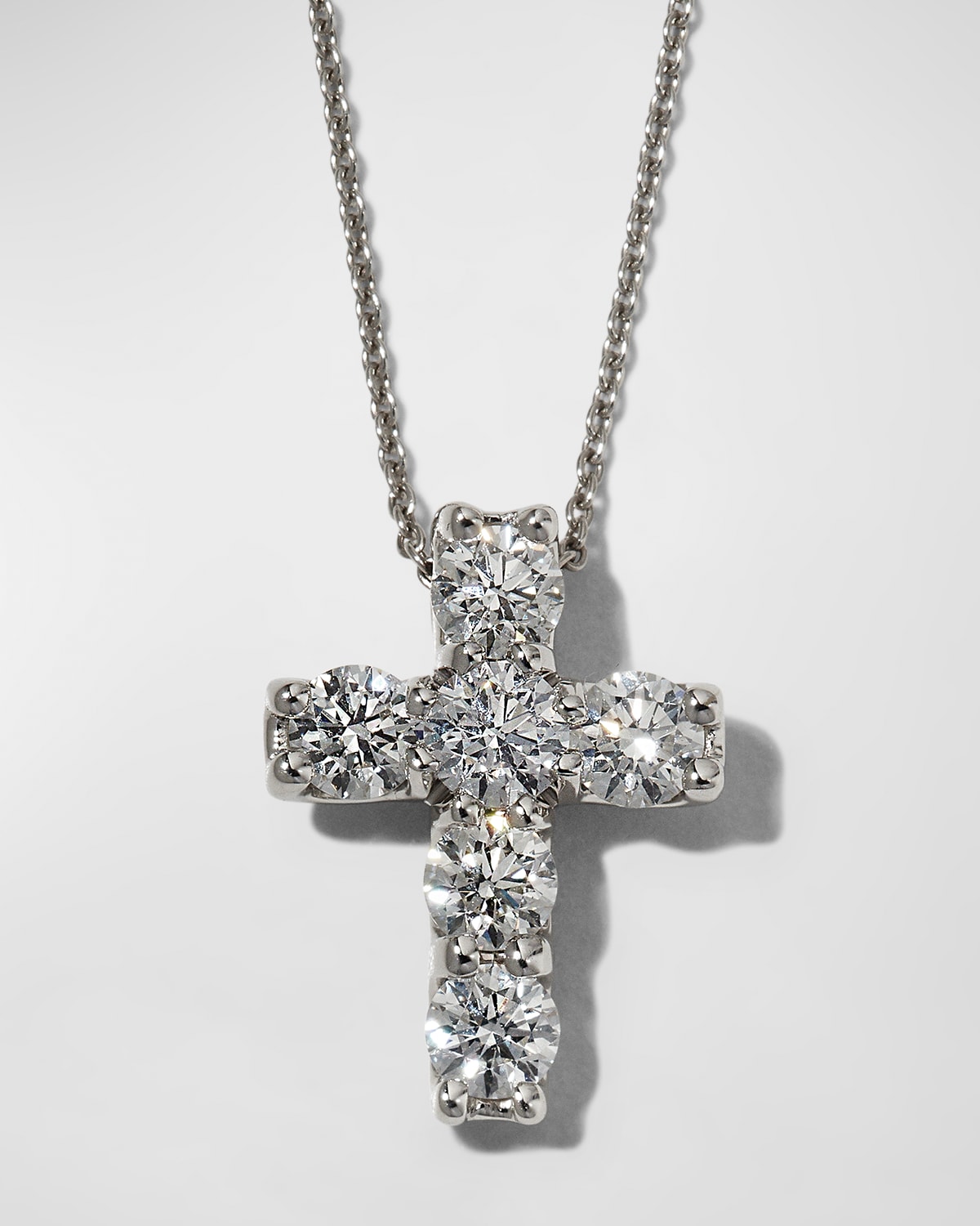 Pave Diamond Cross Necklace | Neiman Marcus
