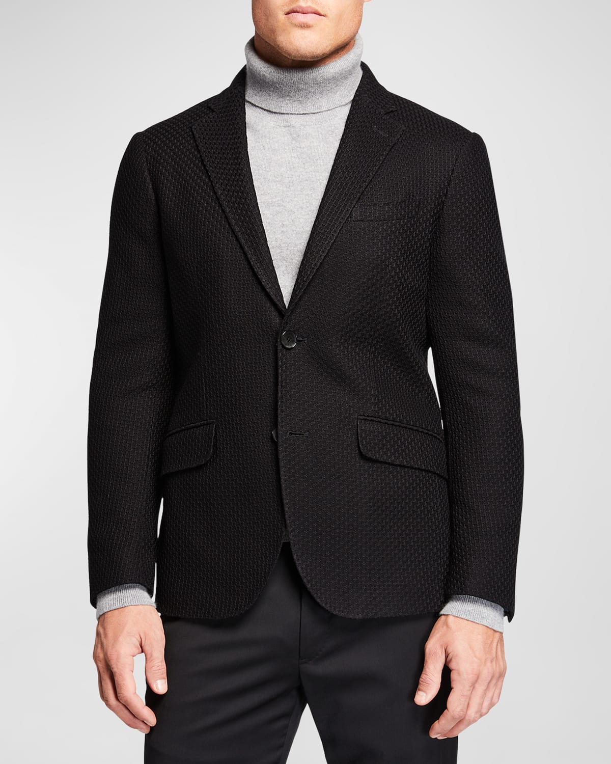 Shop Etro Men's Basic Knit Blazer In Black