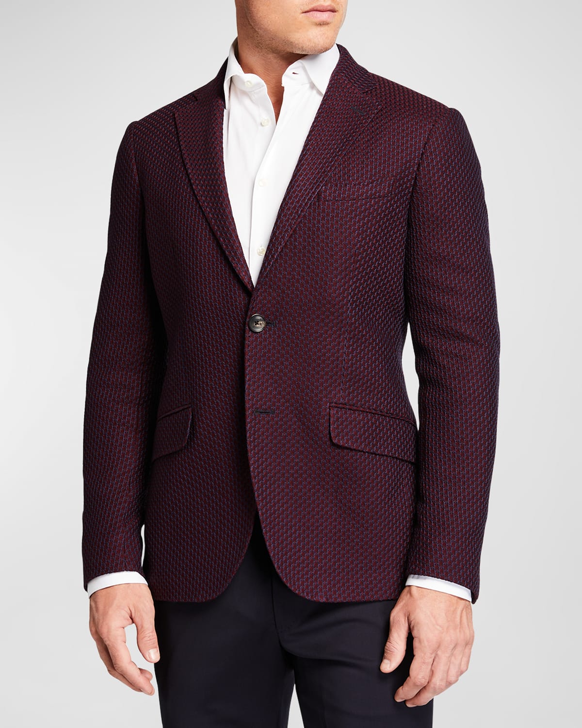 Etro Men's Basic Knit Blazer In Redd