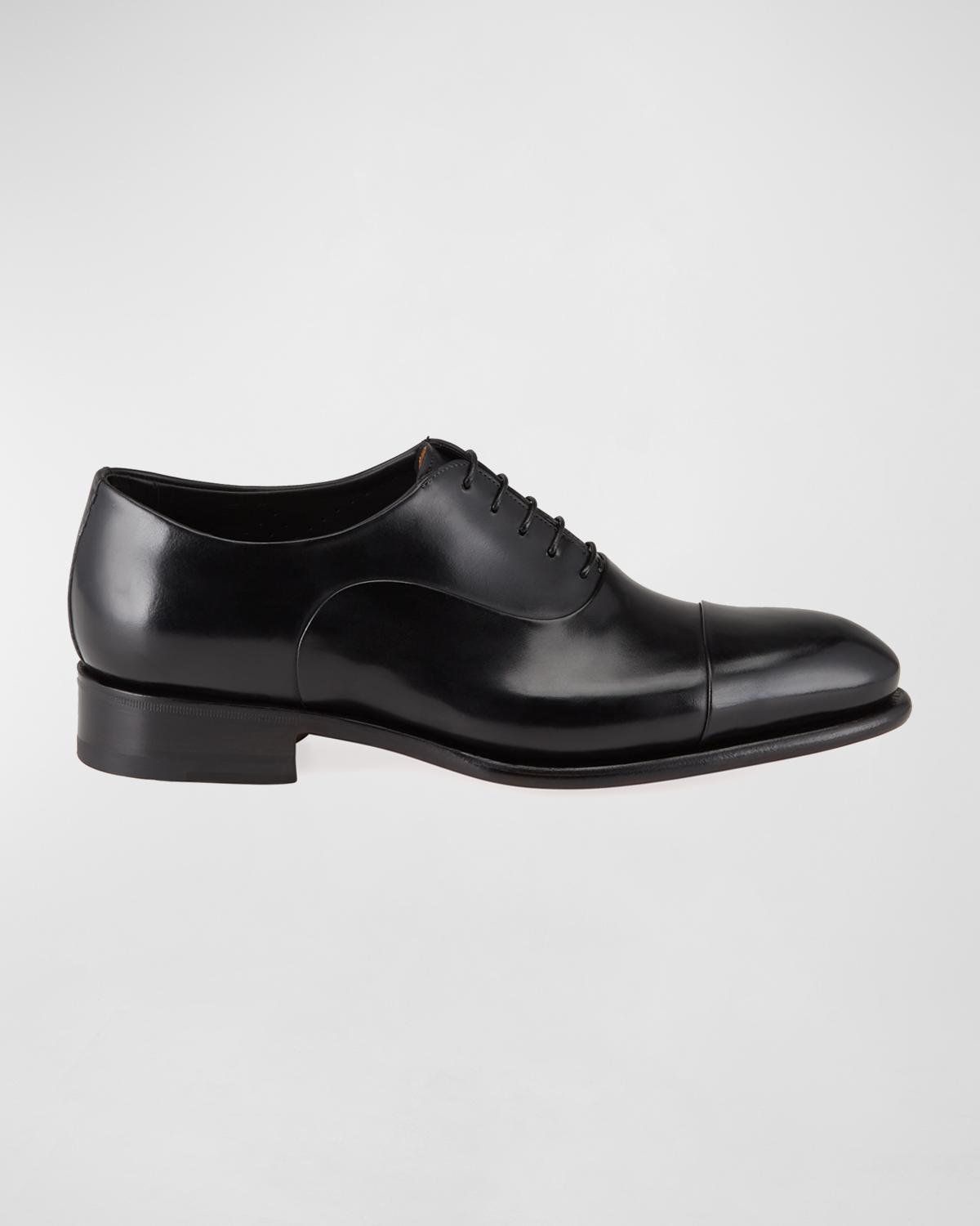 Santoni Men's Isaac Cap-Toe Leather Oxford Shoes