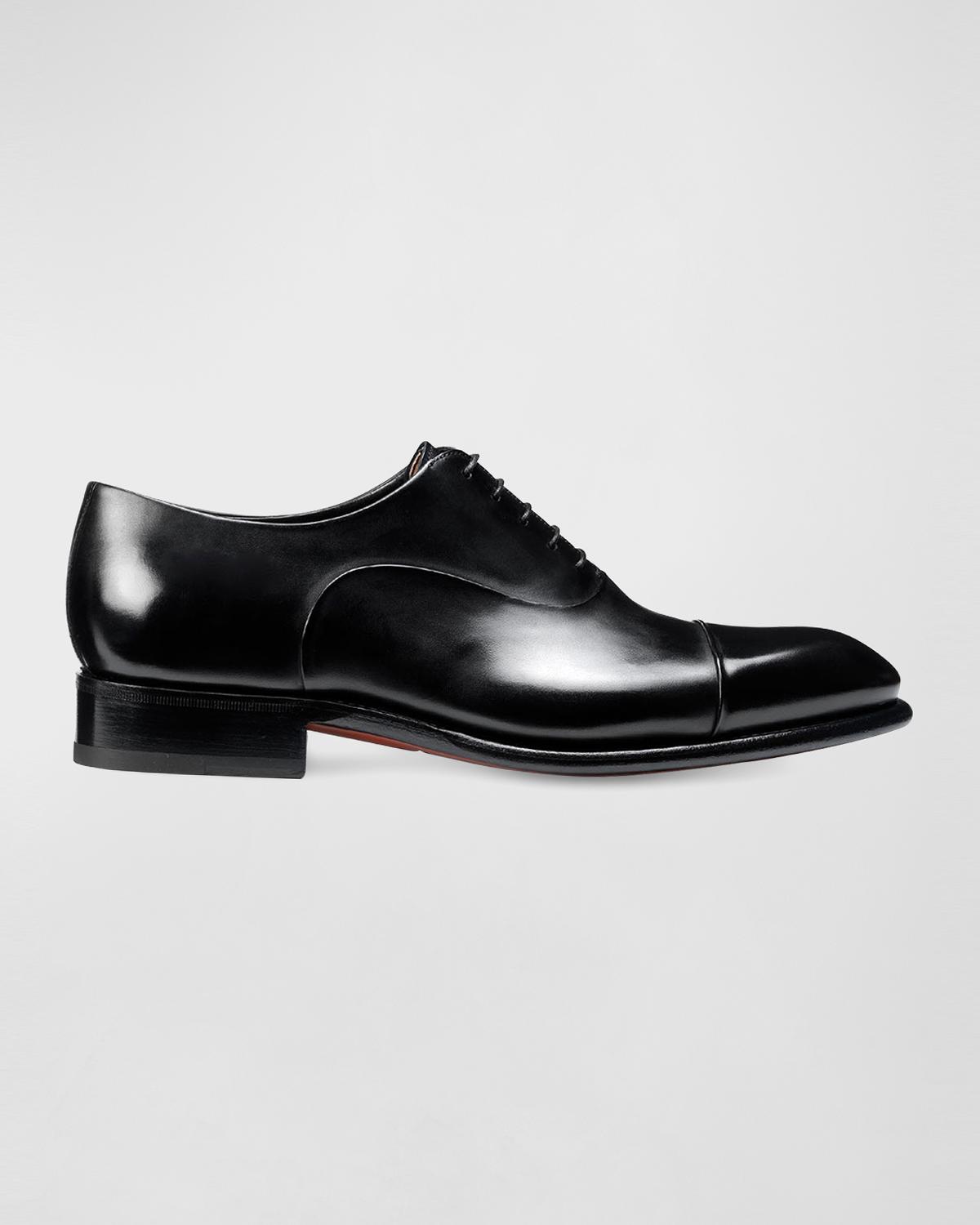 Santoni Men's Isaac Cap-Toe Leather Oxford Shoes