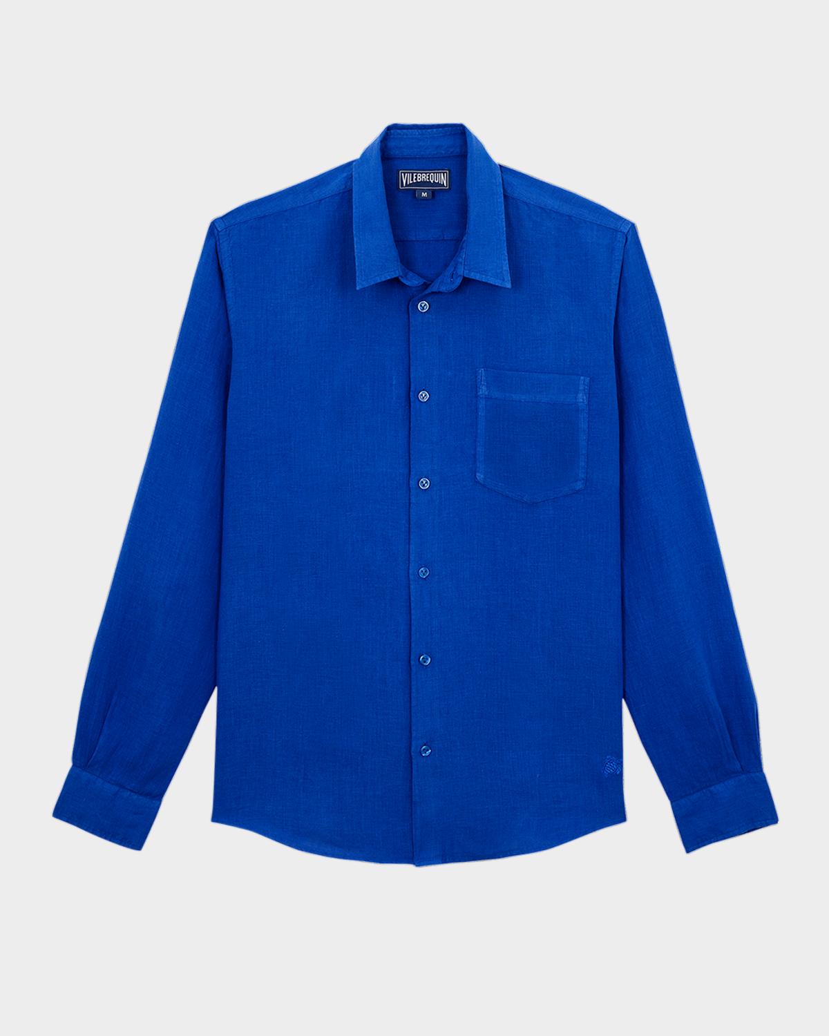Vilebrequin Men's Caroubis Solid Linen Sport Shirt