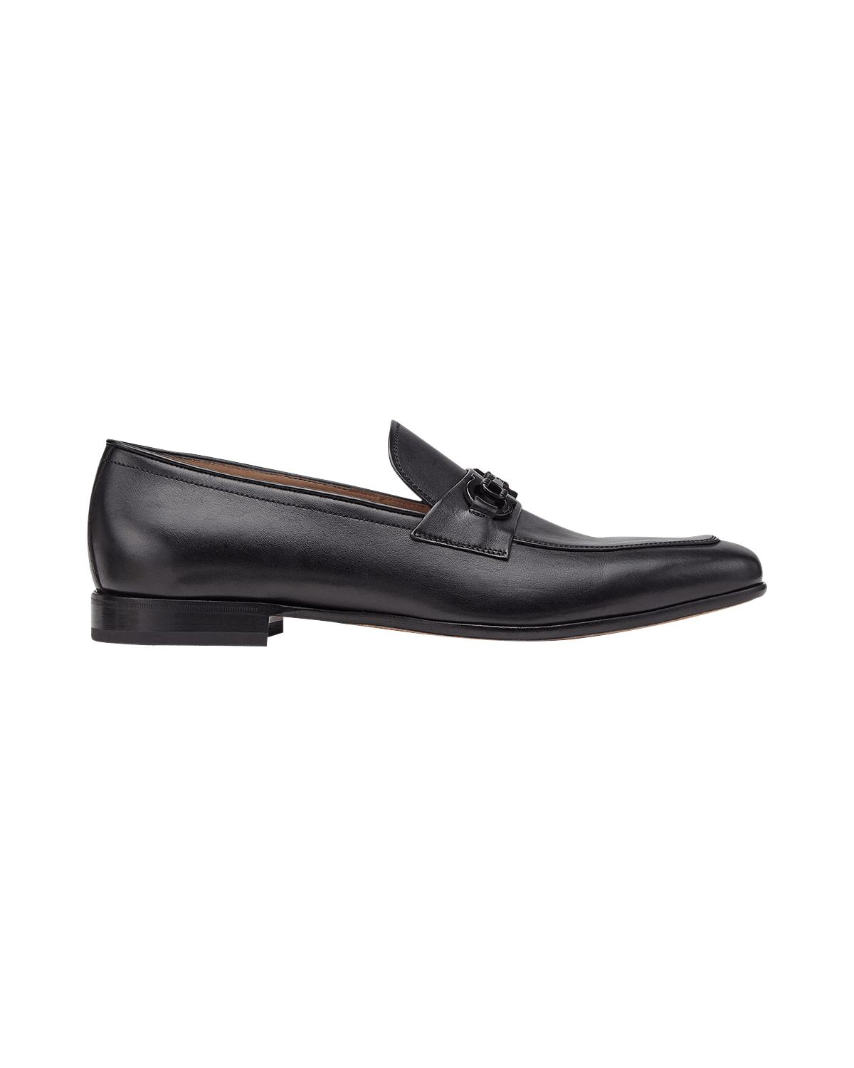 Ferragamo Men's Reno Leather Loafers with Matte Gancini Bit