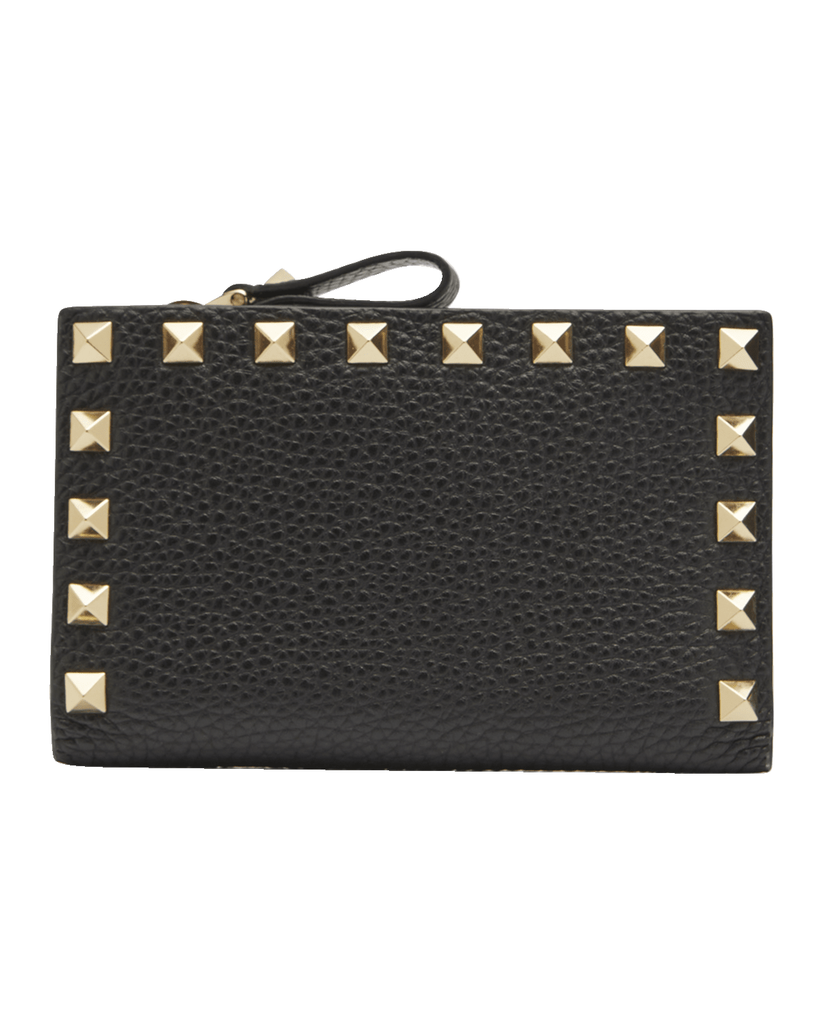 Valentino Garavani Rockstud Leather Zip Coin Purse/Card Holder