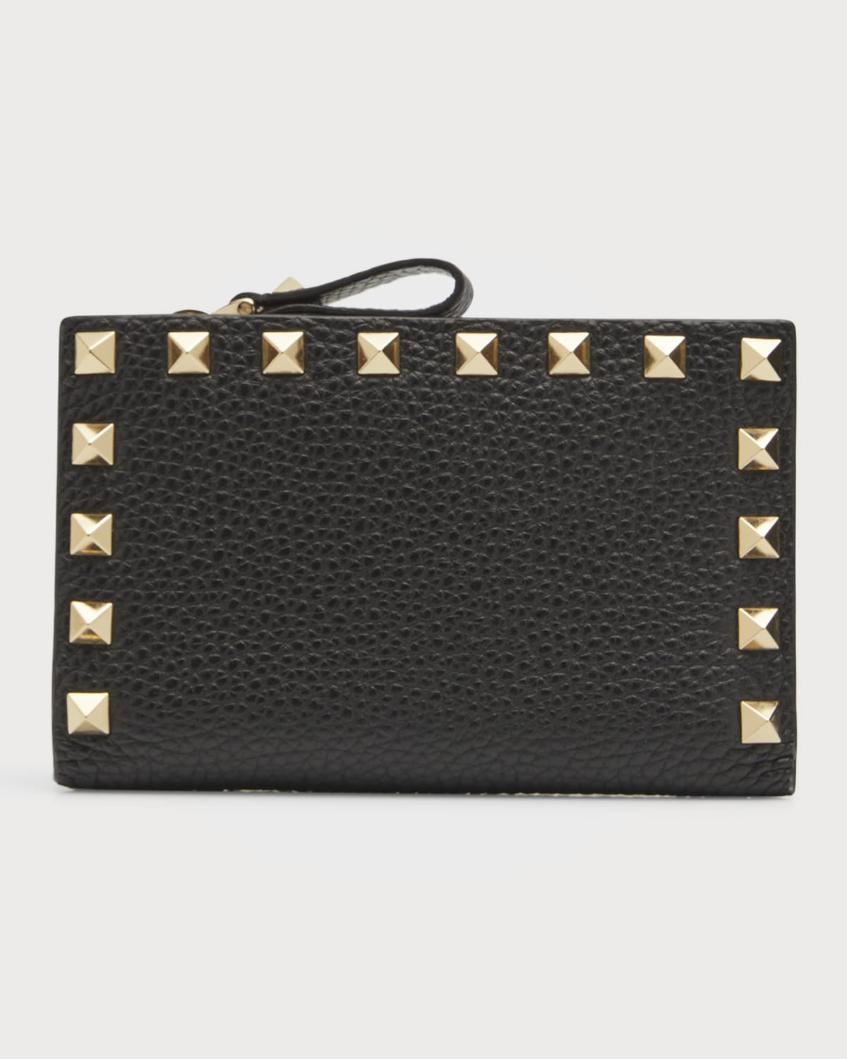 Valentino Garavani Rockstud Leather Zip Coin Purse/Card Holder