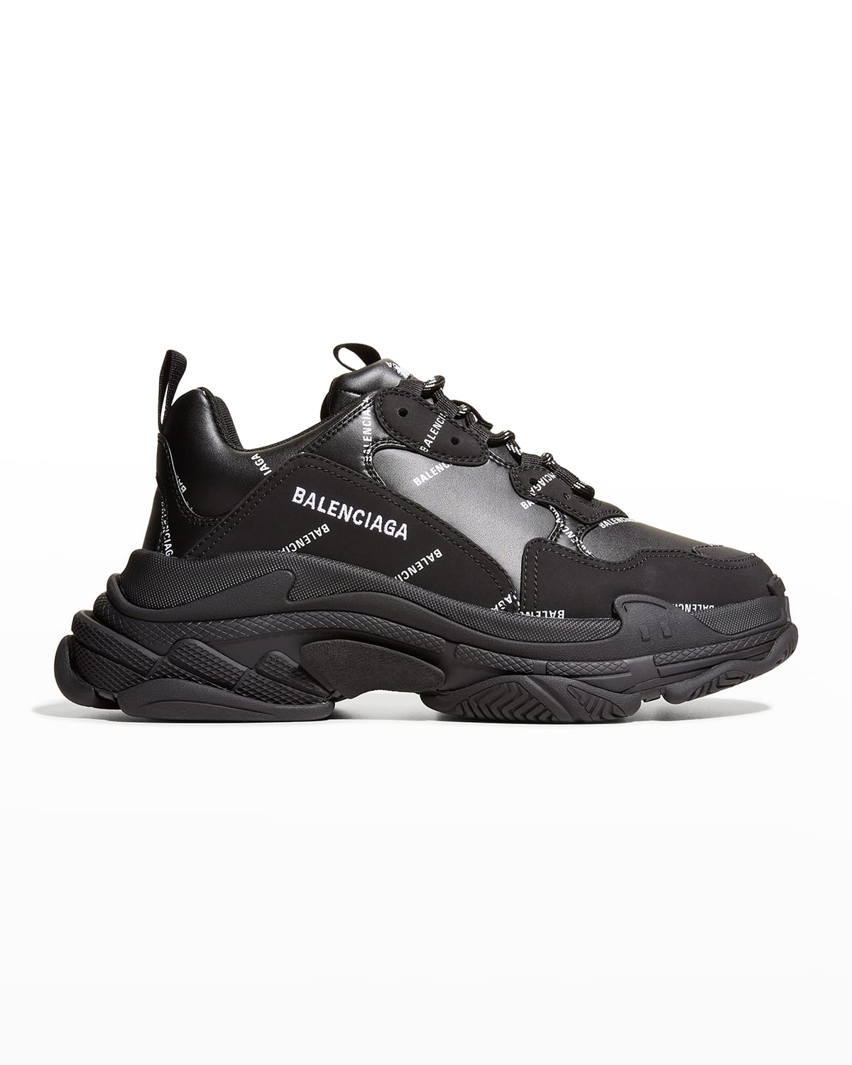 BALENCIAGA MEN'S ALLOVER LOGO TRIPLE S SNEAKERS,PROD230270009