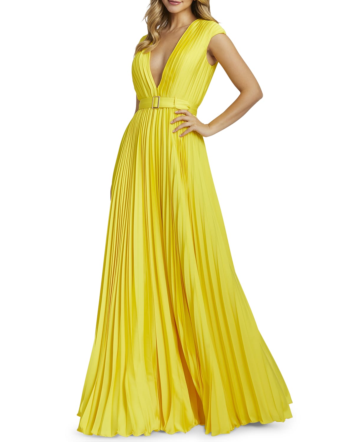 yellow gown