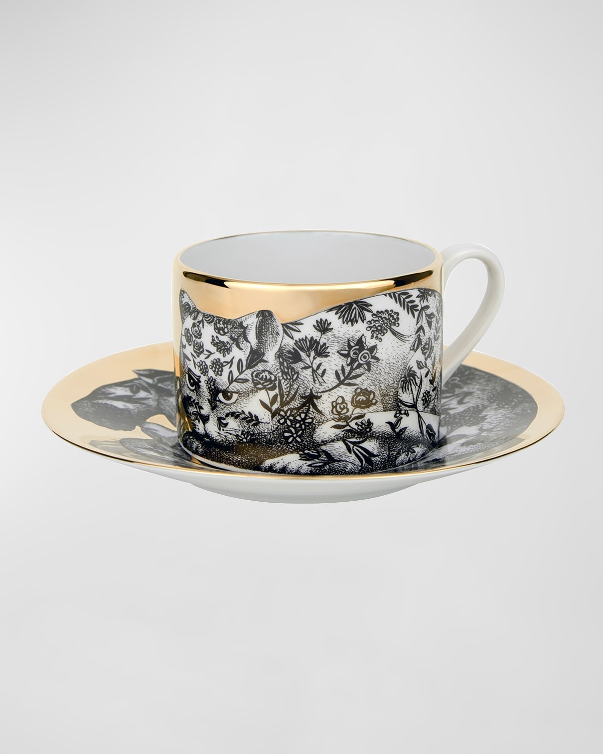 Fornasetti Tea Cup High Fidelity Floral Cat