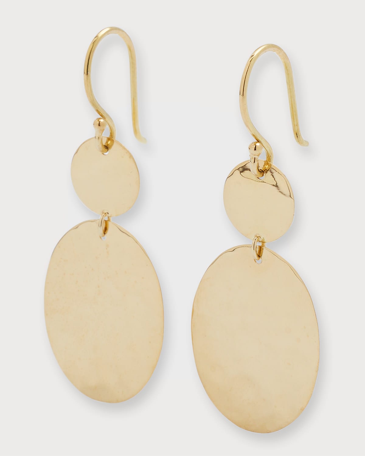 Hammered Effect Gold Earring