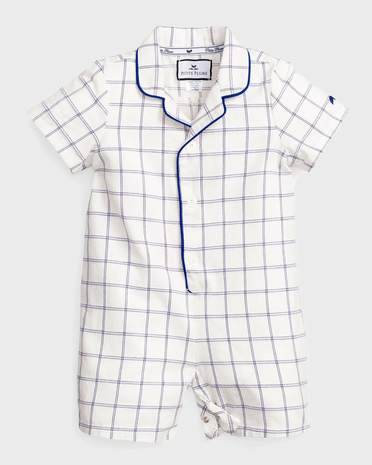 Petite Plume Tattersall Summer Romper, Size 0-24 Months