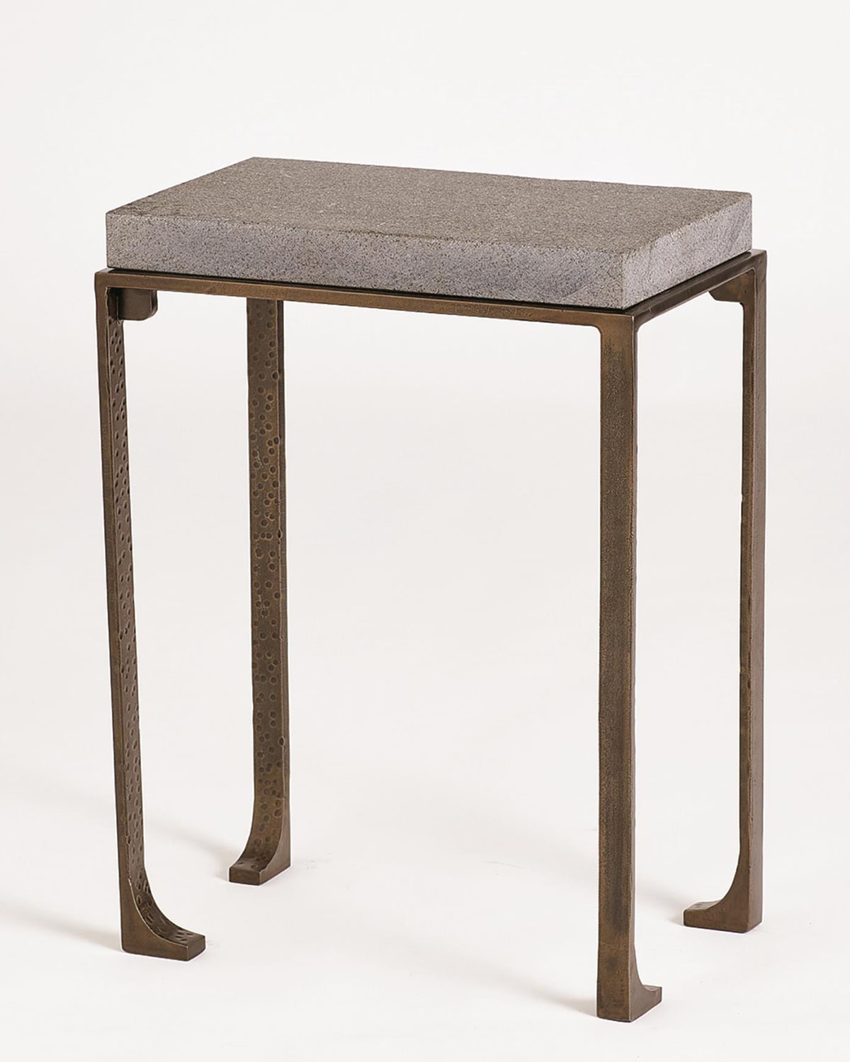 William D Scott Large Zen Side Table with Flamed Granite Top Neiman