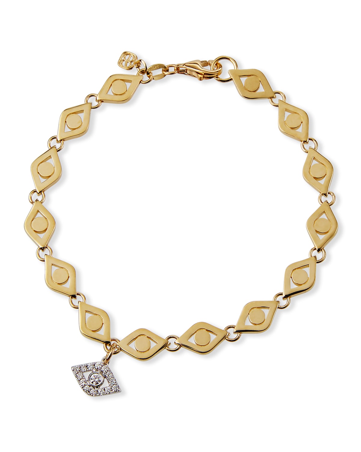 Sydney Evan 14k Gold 6mm Bead & Diamond Bracelet Neiman Marcus