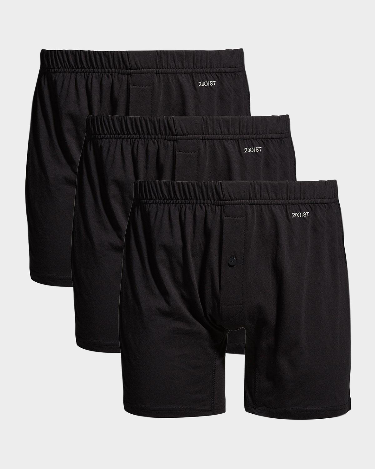 2XIST Men's 3-Pack Pima Cotton Knit Boxers