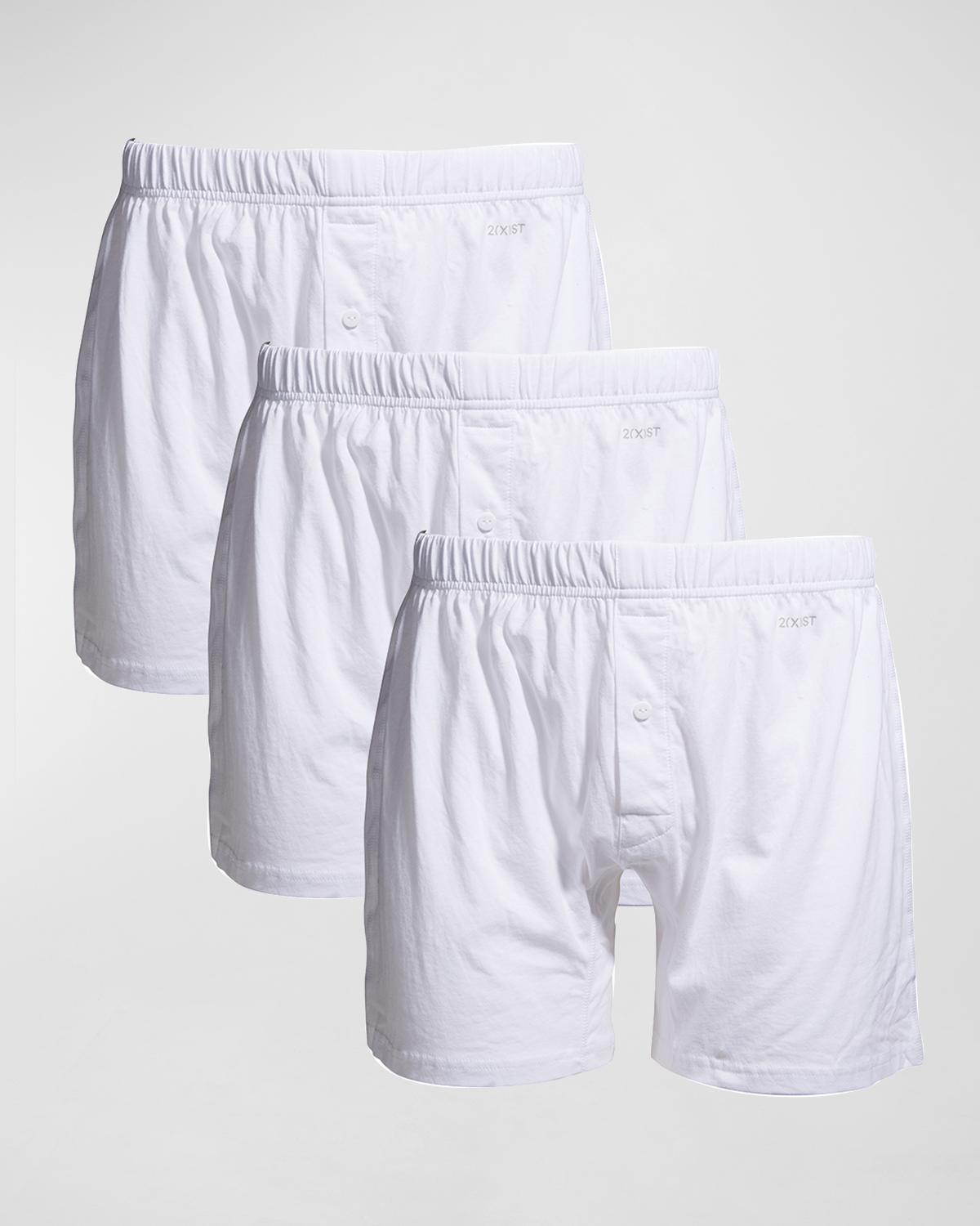 2XIST Men's 3-Pack Pima Cotton Knit Boxers