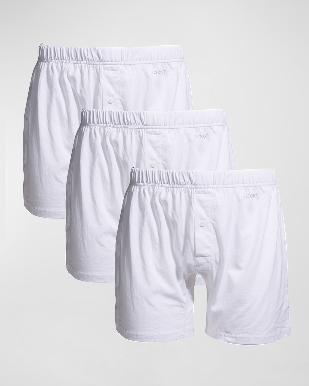 2Xist Men 's 3-Pack Pima Cotton Knit Boxers