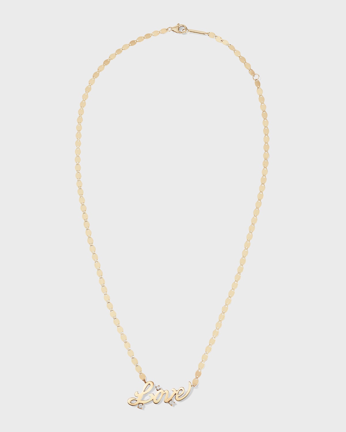 LOVE NECKLACE ADJUSTABLE ROSE GOLD 2 DIAMOND