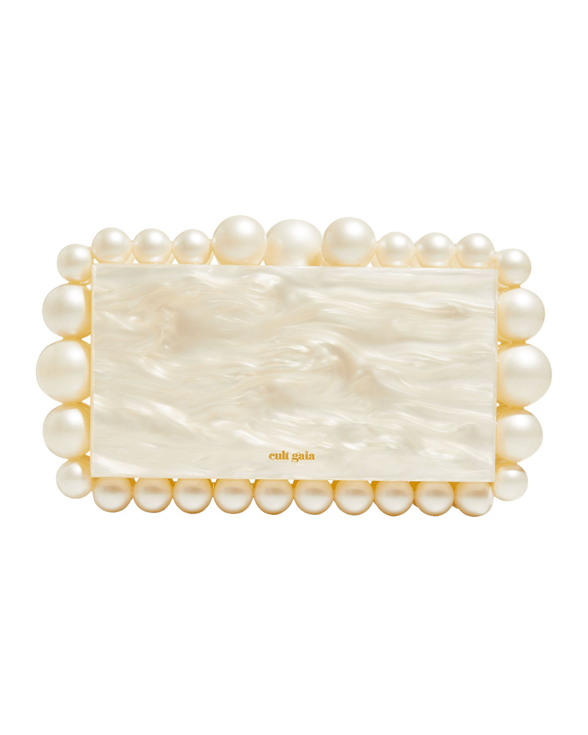 Cult Gaia Eos Pearly Acrylic Clutch Bag
