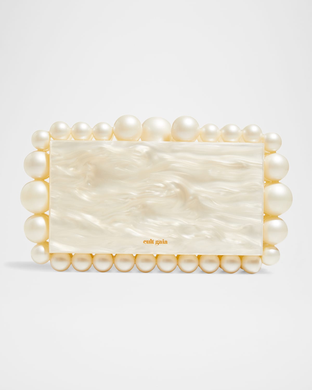 Cult Gaia Eos Pearly Acrylic Clutch Bag