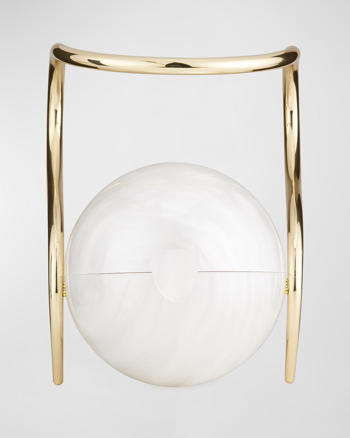 Cult Gaia Pearl Acrylic Metal Top-Handle Bag