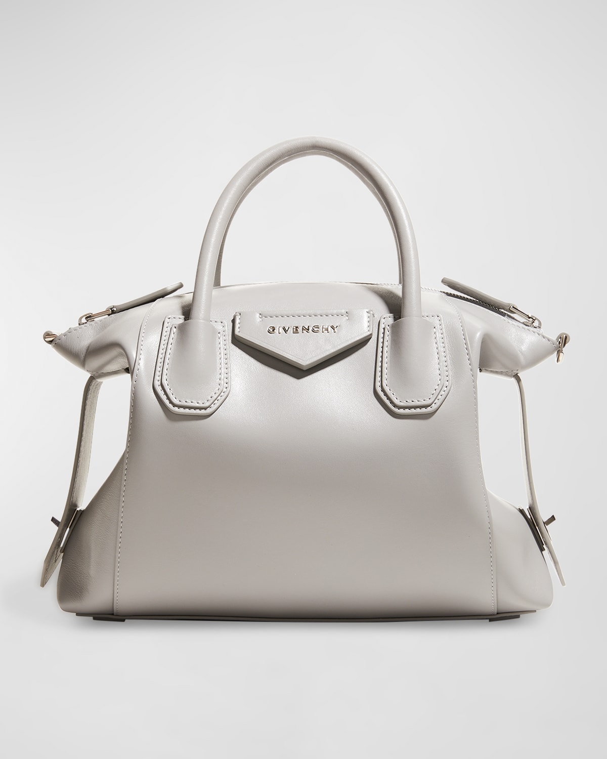 grey leather bag sale