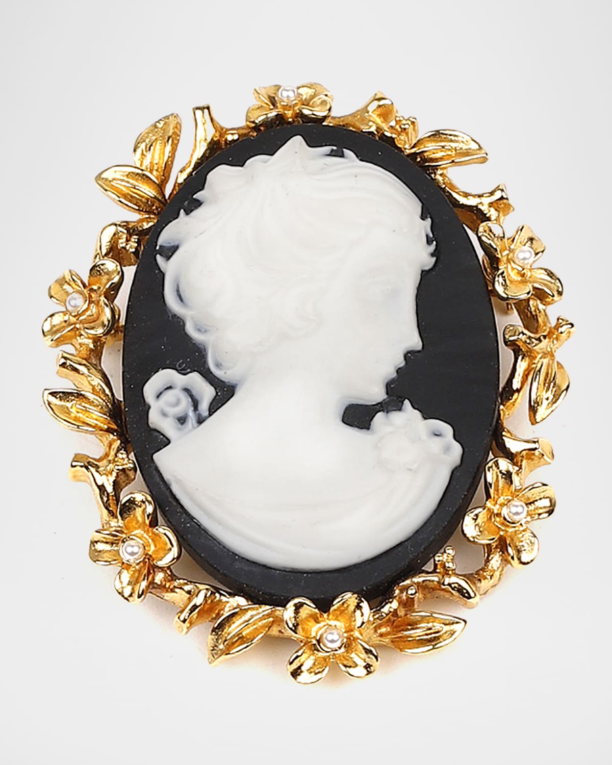 Ben-Amun Cameo Gold Pin
