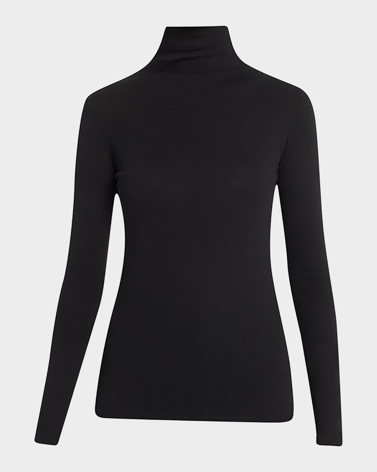 Vince Essential Long-Sleeve Cotton Turtleneck Top