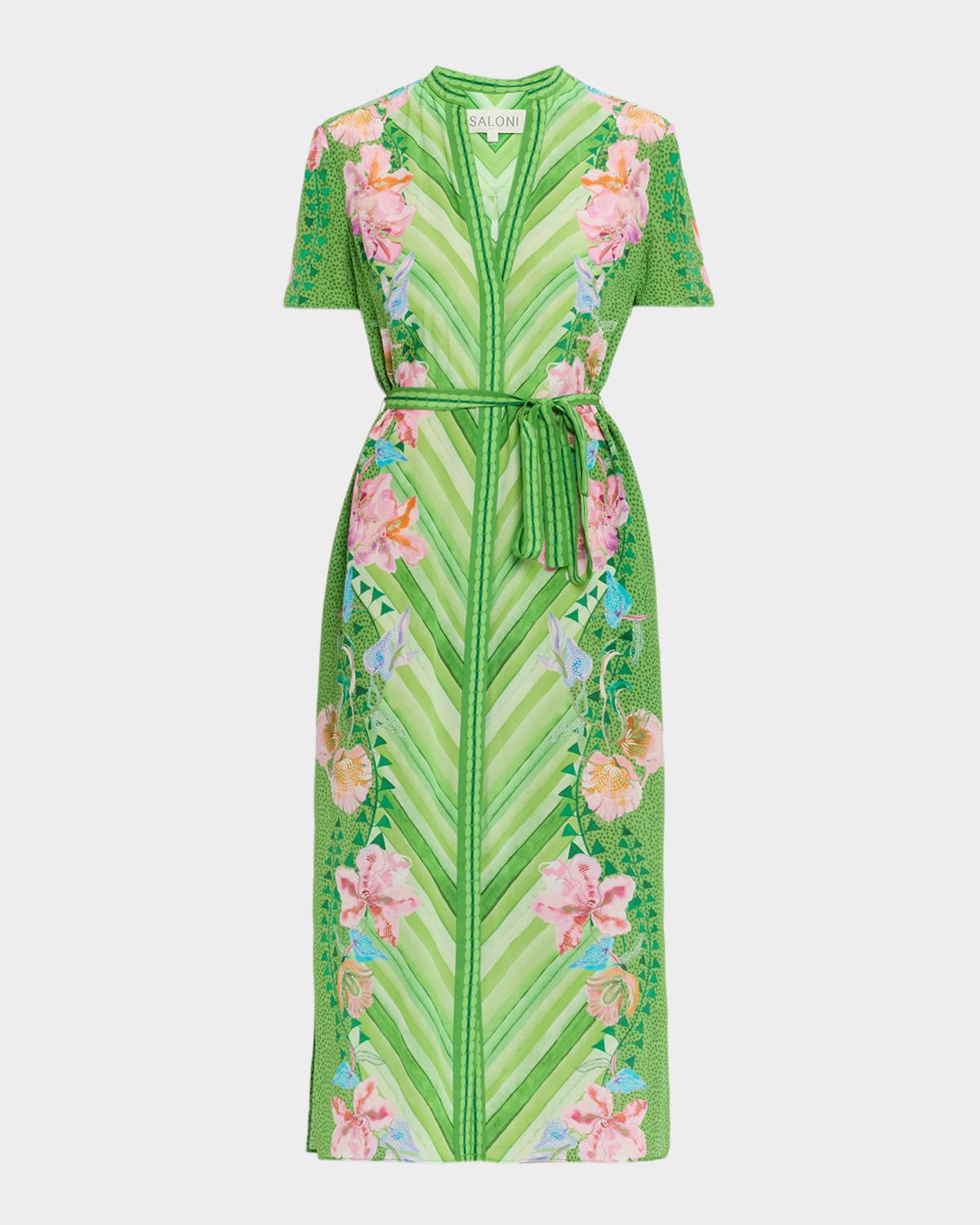Saloni Vicki Printed Midi Dress