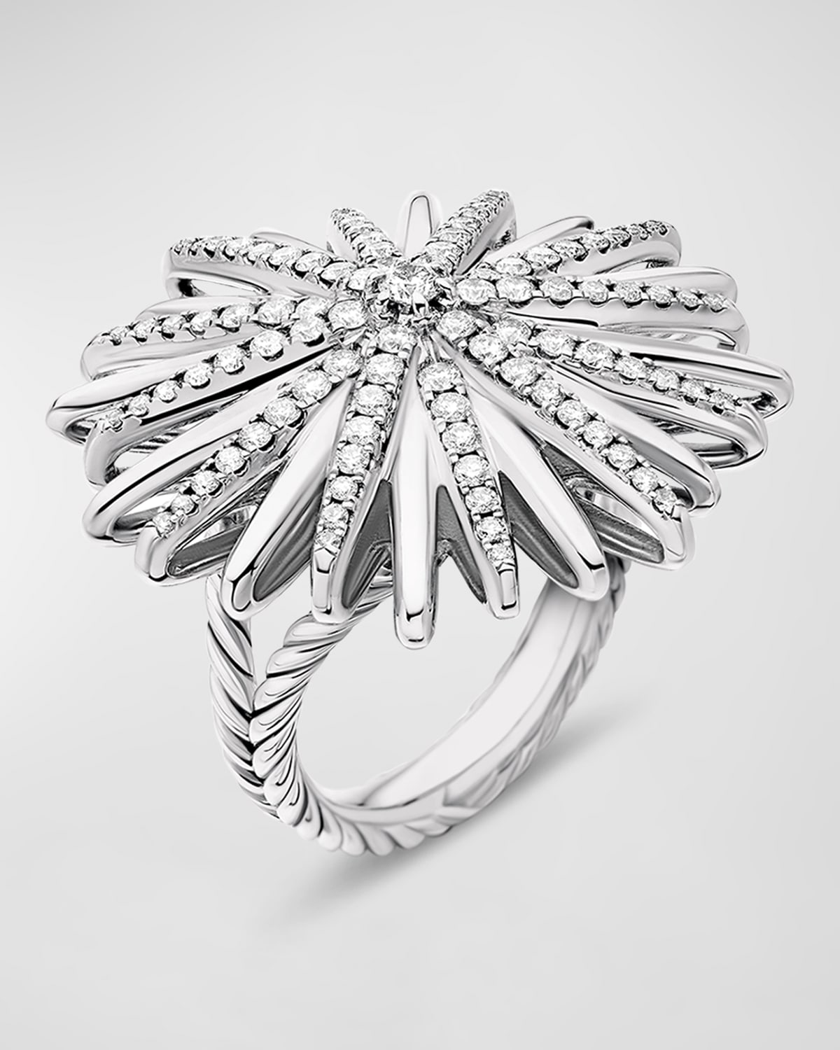 David Yurman 28mm Starburst Ring with Pave Diamonds