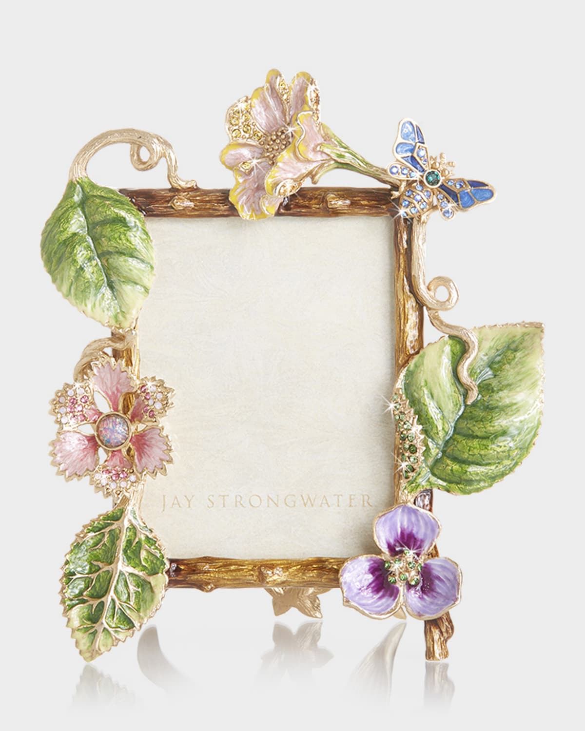 Jay Strongwater Gail Hydrangea Picture Frame, 5" x 7" Neiman Marcus