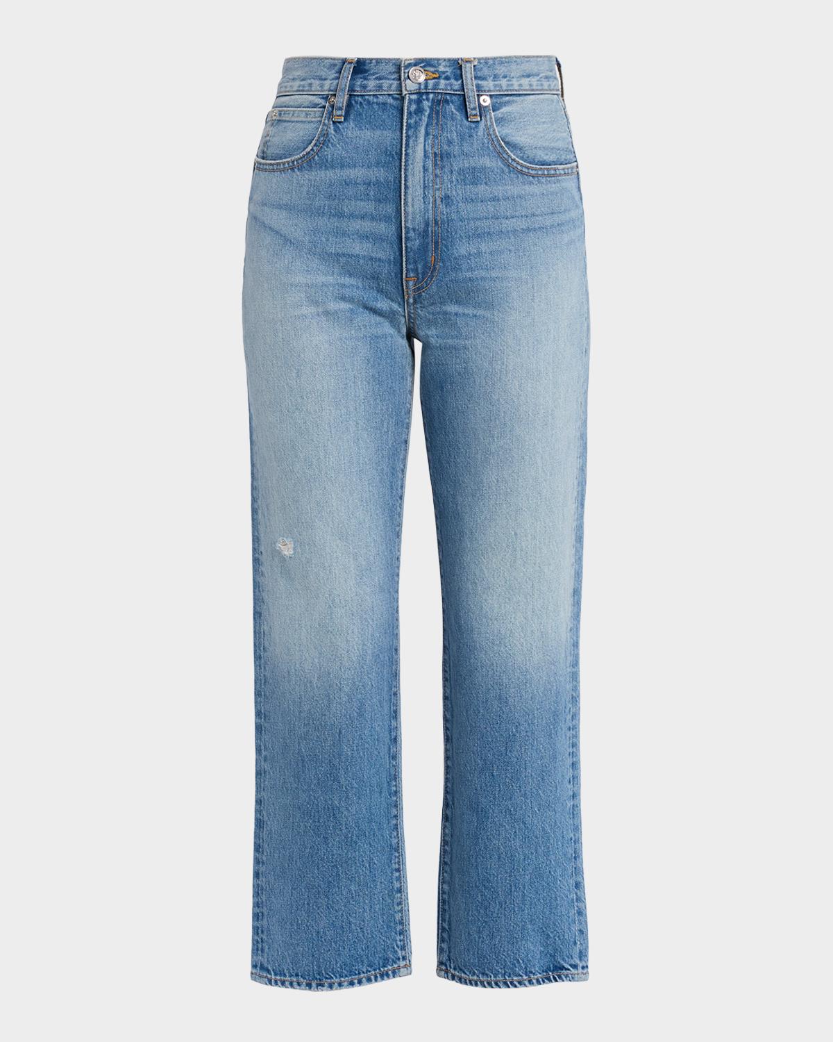 SLVRLAKE London Cropped Straight-Leg Jeans