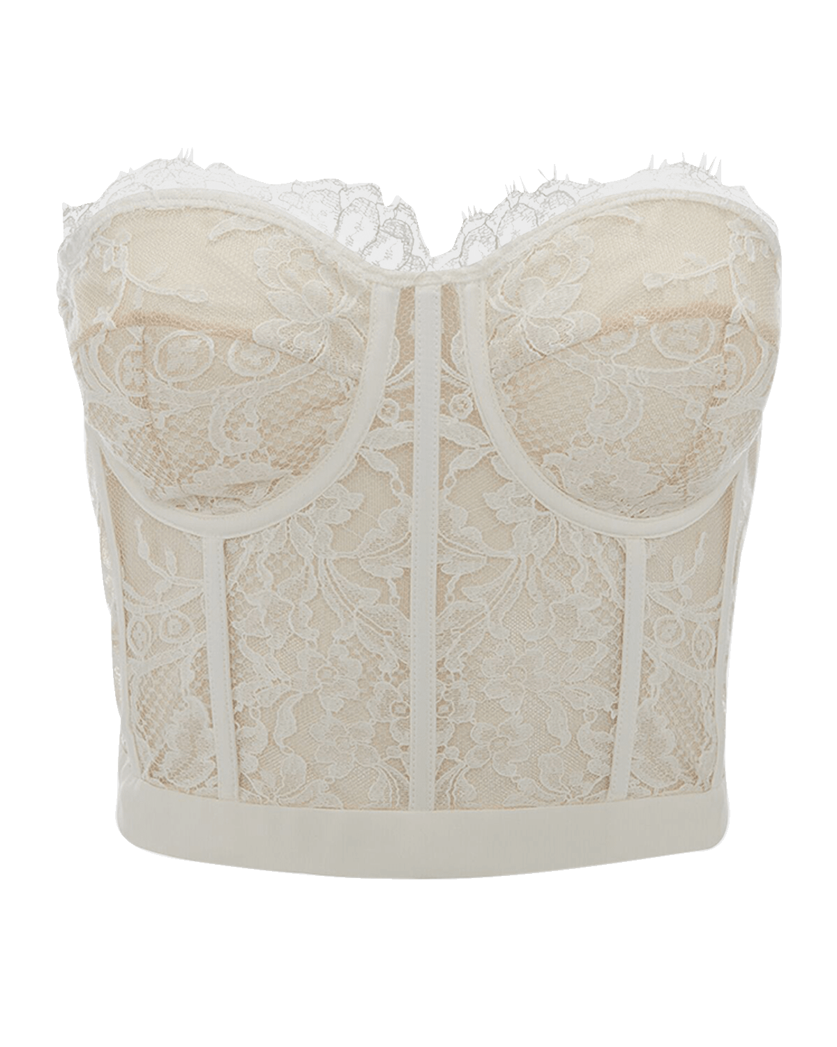 Alexander McQueen Strapless Lace Bustier Top
