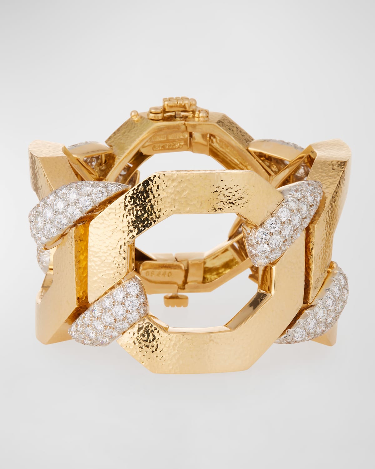 David Webb 57th 18k Juno Diamond-Link Bracelet