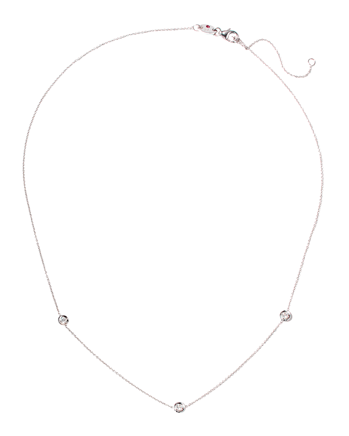 Roberto Coin 18k White & Yellow Gold 3-Diamond Necklace