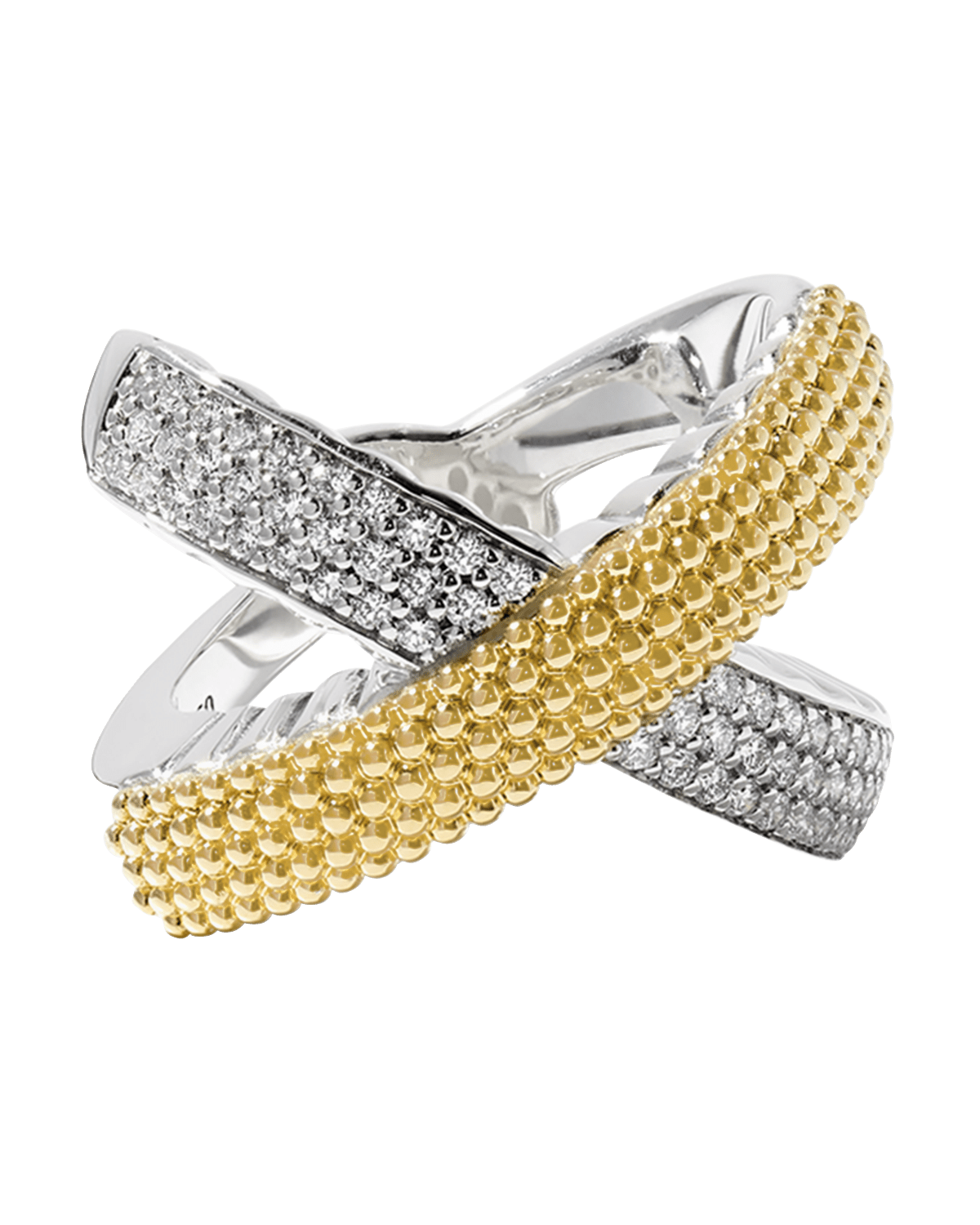 LAGOS Caviar Lux Diamond Two-Tone Ring