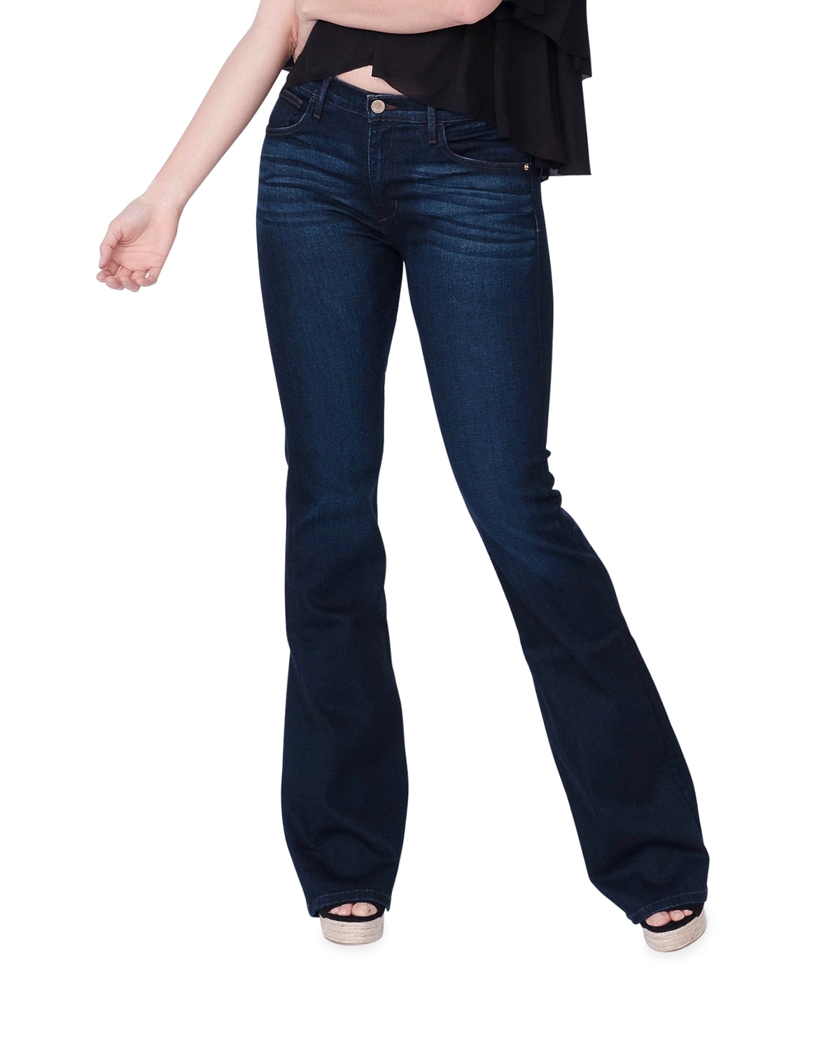 Oops Outlet Womens Designer Rip Regular Straight Fit Pockets Faded Bootcut Pants Denim Jeans
