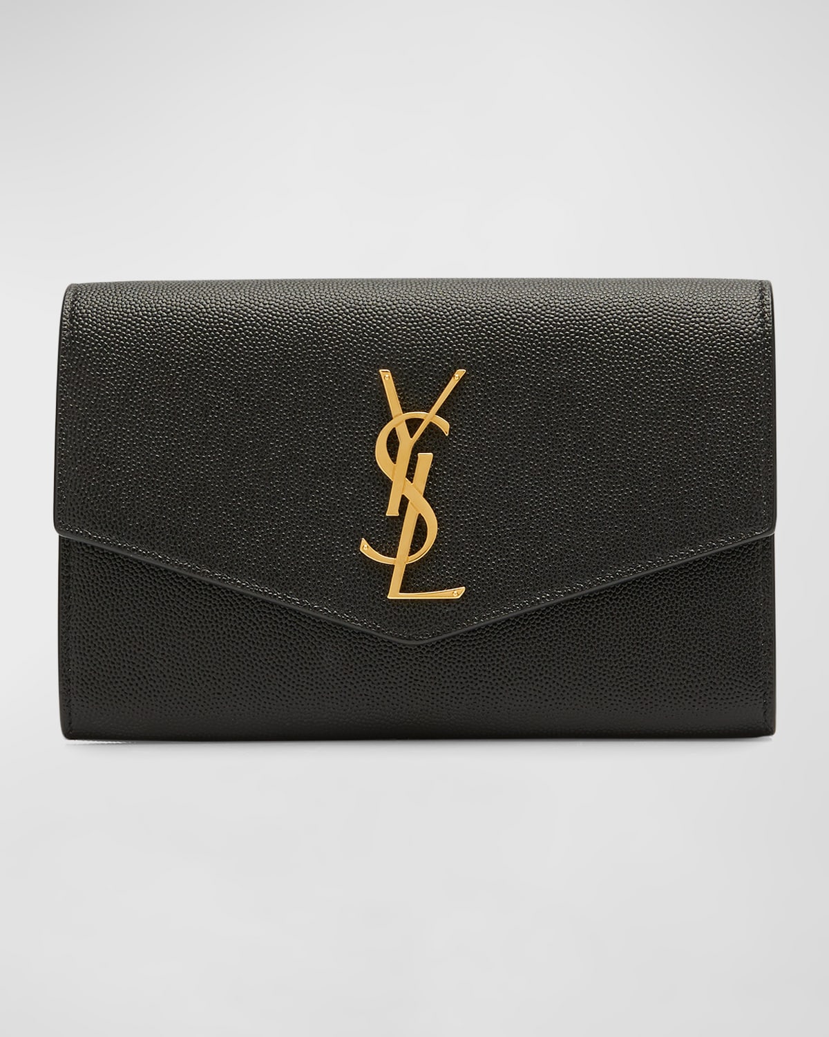 Uptown YSL Monogram Grain de Poudre Wallet on Chain w/ Card Case | Neiman Marcus