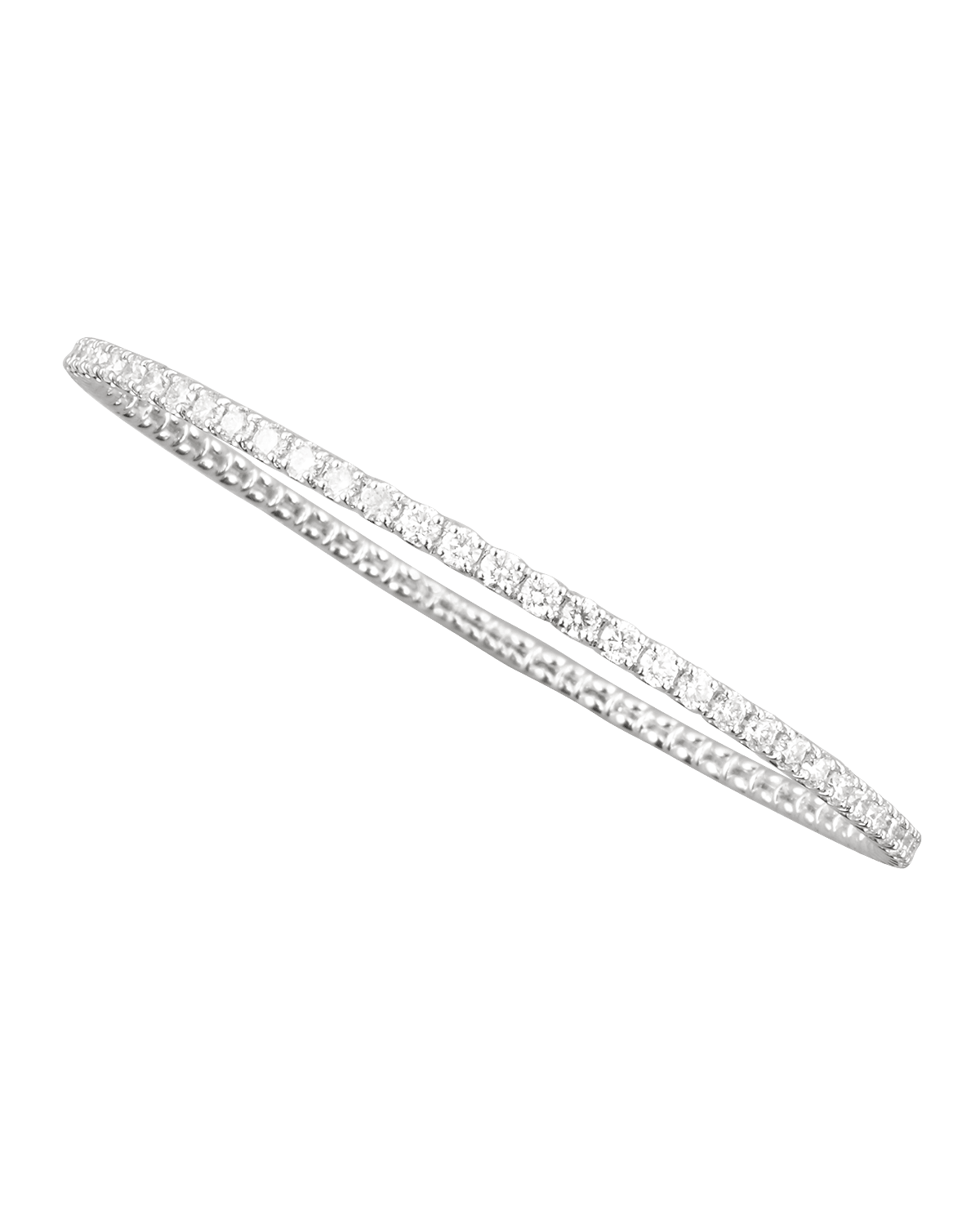 Roberto Coin 67mm White Gold Diamond Eternity Bangle, 5.66ct
