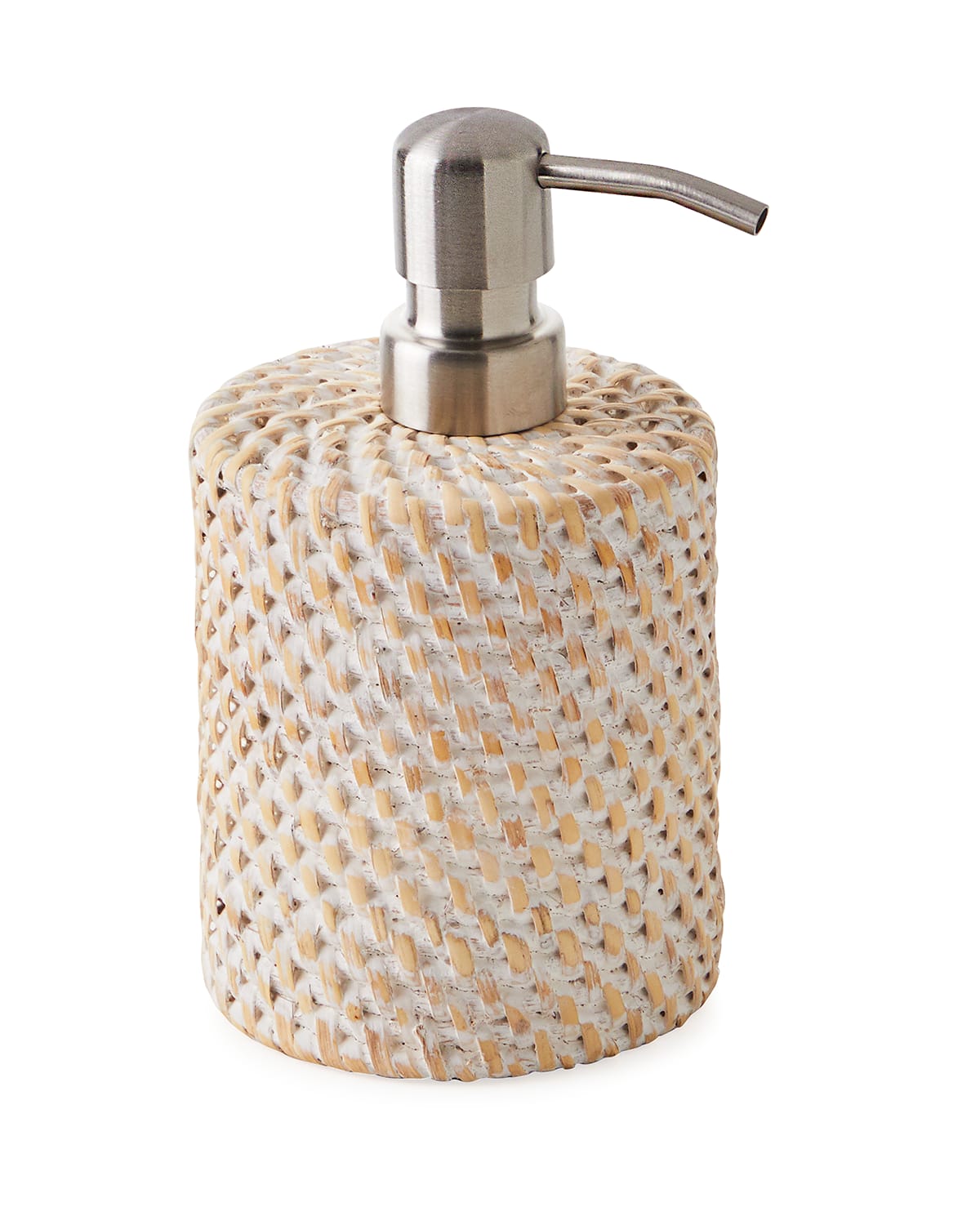 NEW MIKE+ALLY WHITE RESIN+SILVER CHAIN PATTERN WITH CRYSTALS TRIM SOAP DISPENSER 