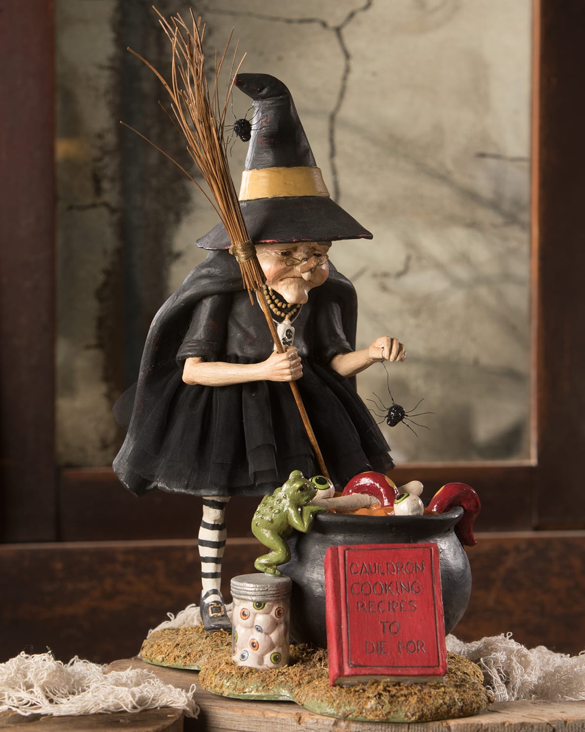 Bethany Lowe Cauldron Cooking Witch