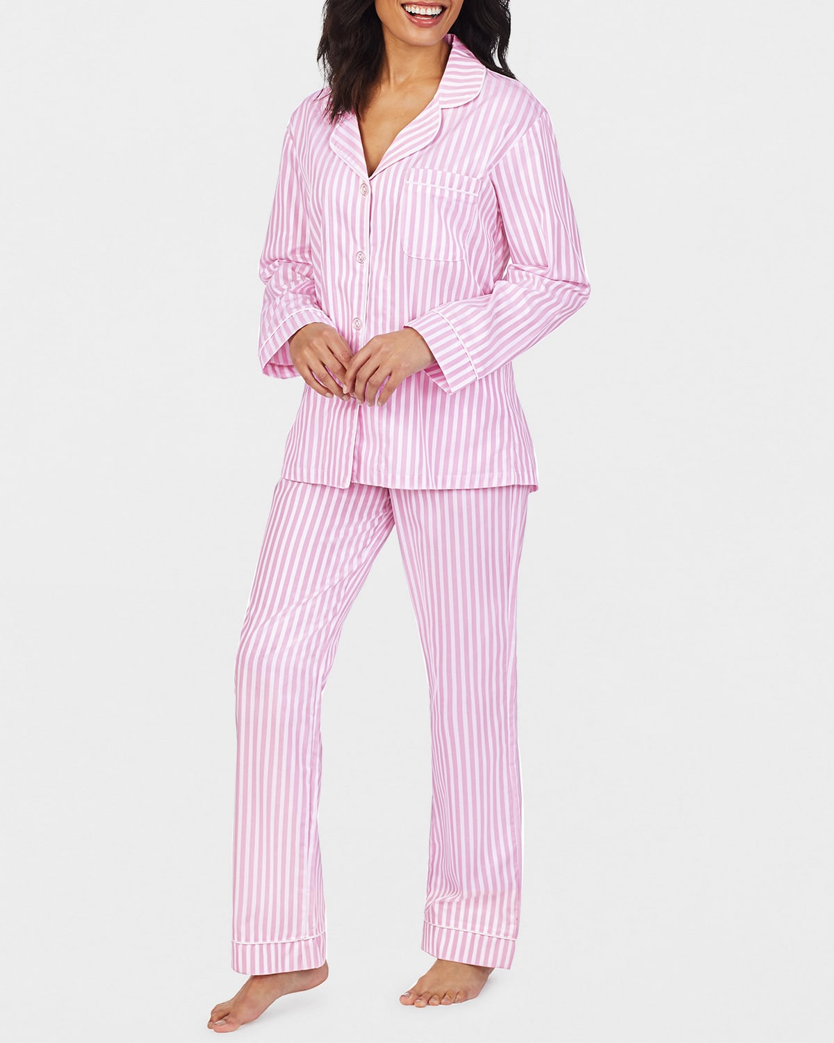 BedHead Pajamas 3D Striped Cotton Long-Sleeve Classic Pajama Set