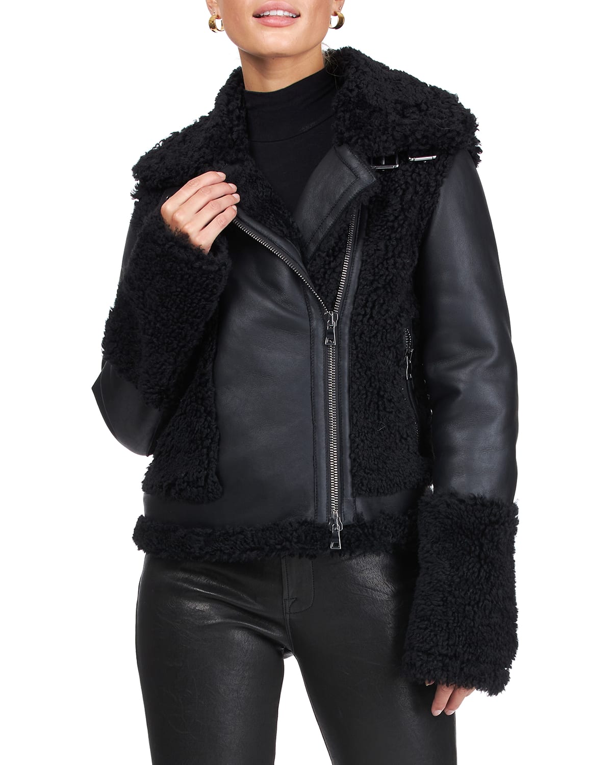 Leather Shearling Jacket | Neiman Marcus