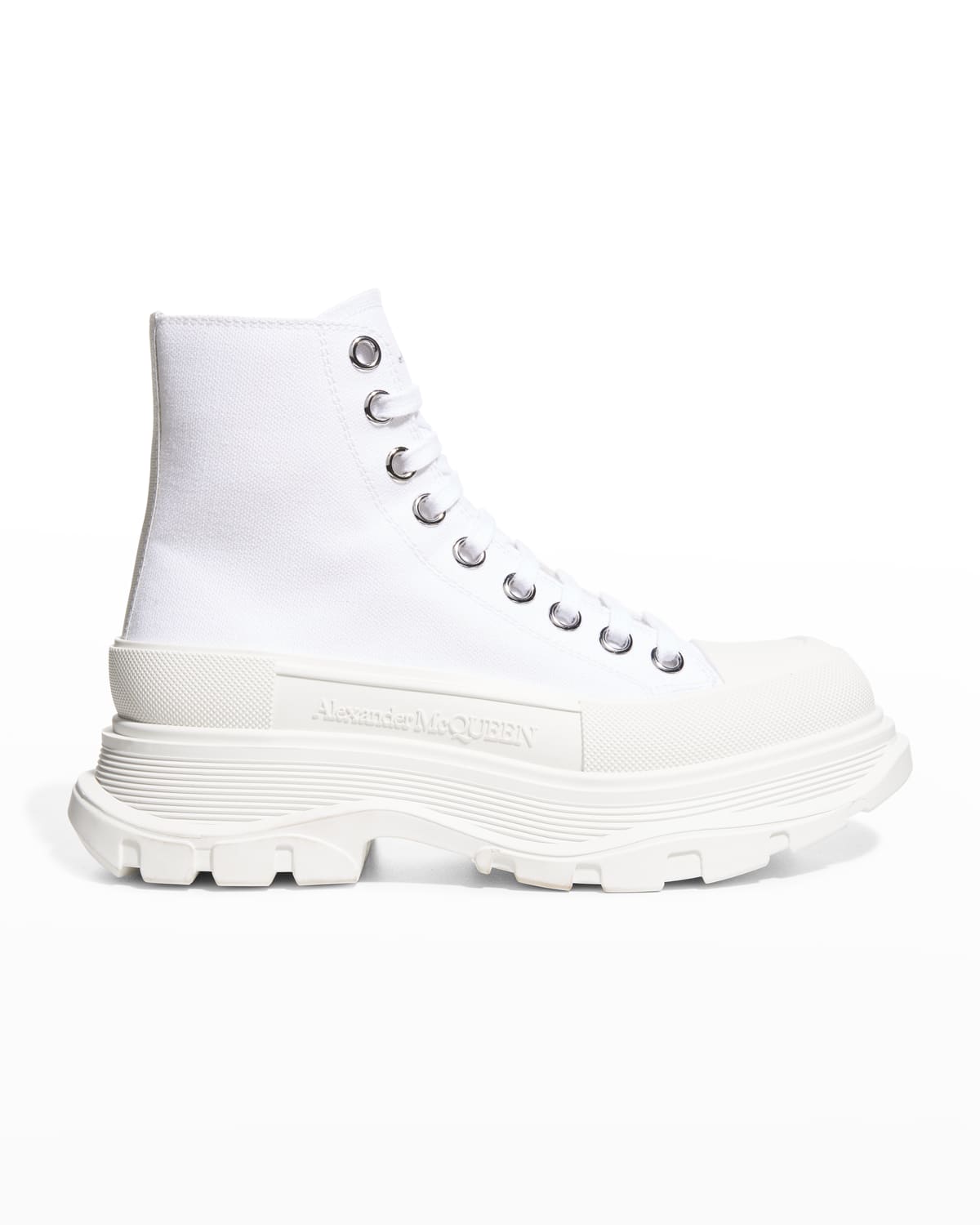 Alexander Mcqueen Tread Slick Boots In Fluo Pink White | ModeSens