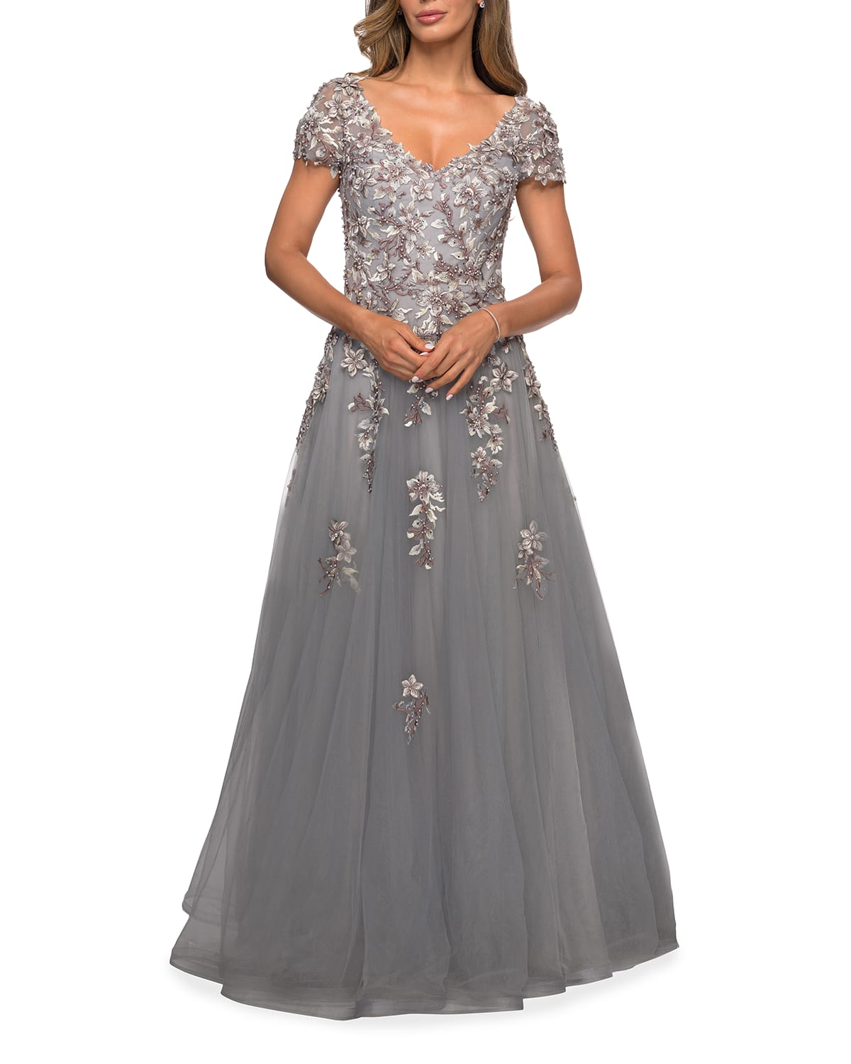la femme off the shoulder gown
