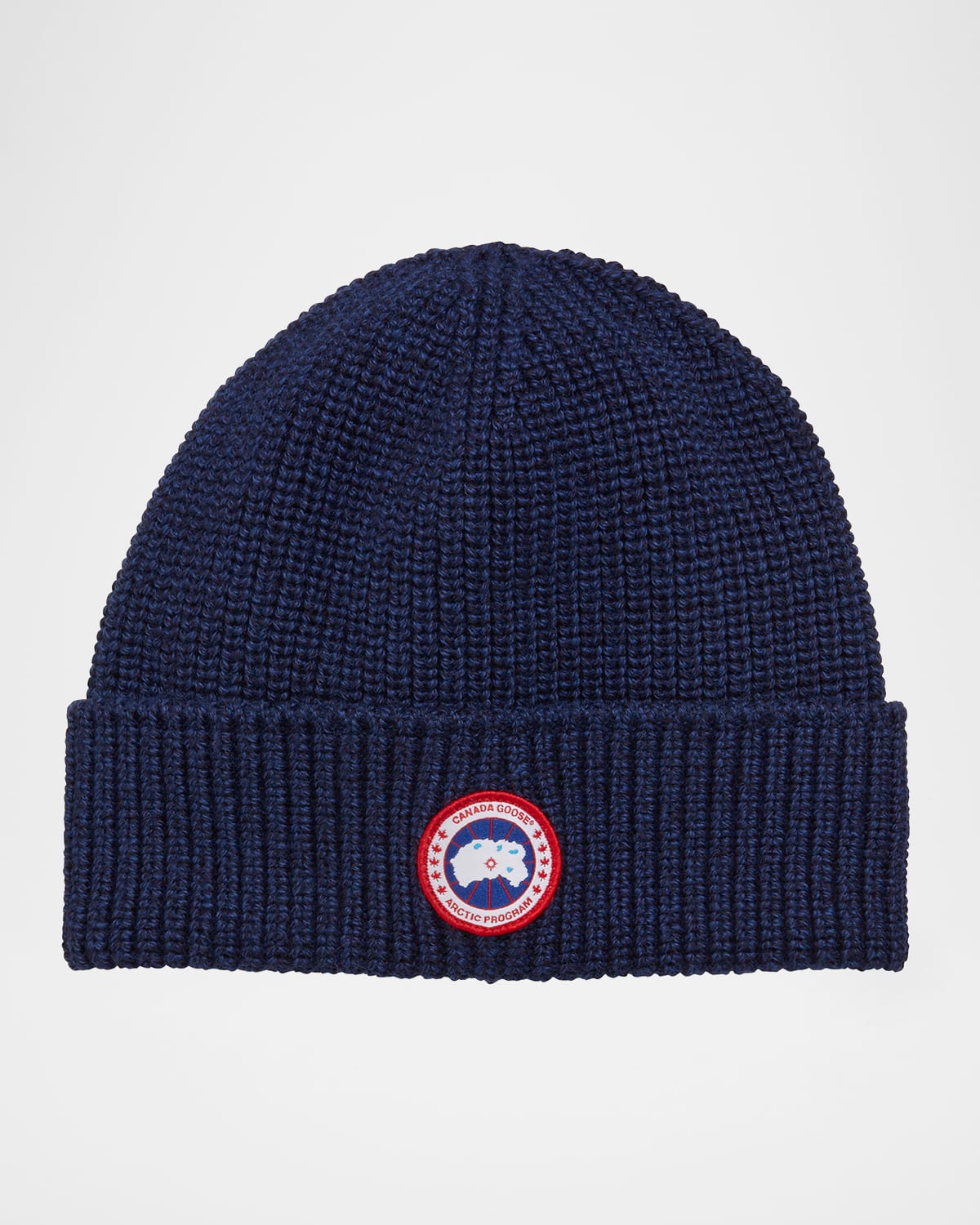 Canada Goose Men 's Arctic Rib-Knit Wool Beanie Hat | Thumbnail 4 Canada Goose Men 's Arctic Rib-Knit Wool Beanie Hat | Thumbnail 4